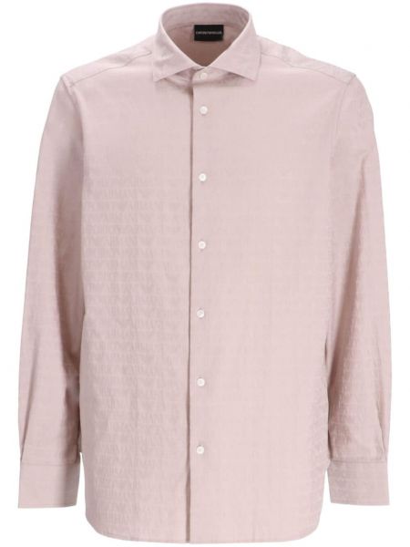 Chemise en coton à imprimé Emporio Armani rose