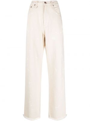 Voľné džínsy R13 biela