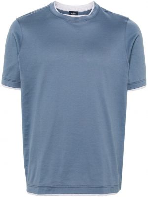 Памучна тениска Barba синьо