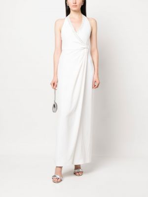 Kleid mit v-ausschnitt Kiton weiß