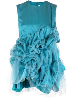 Sukienka mini tiulowa Noir Kei Ninomiya niebieska