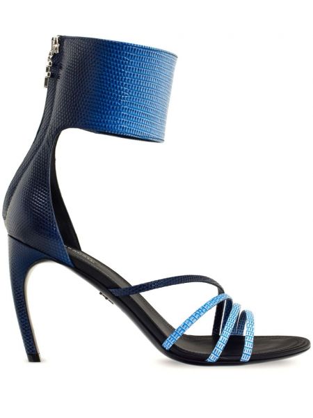 Sandały skórzane Ferragamo niebieskie