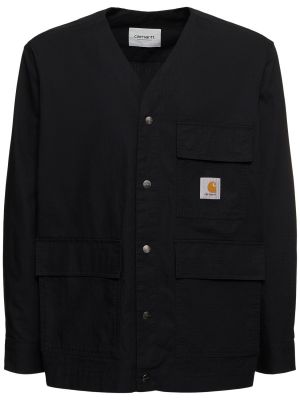 Camisa de algodón Carhartt Wip negro