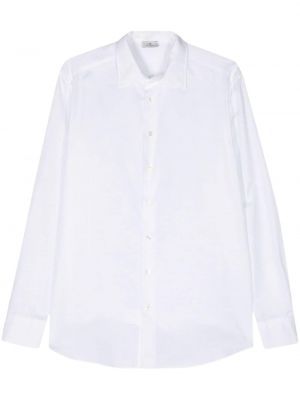 Bombažna srajca s potiskom s paisley potiskom Etro bela