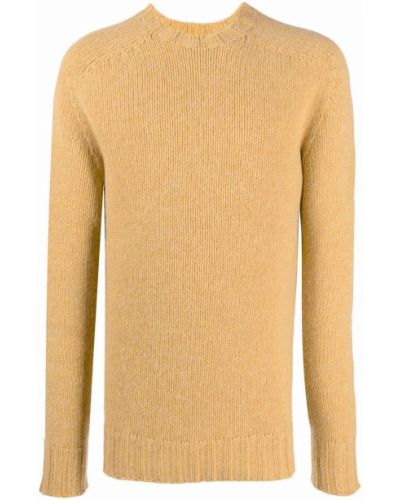 Jersey de tela jersey de cuello redondo Jil Sander amarillo