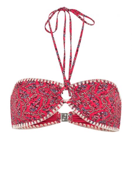 Bikini s cvjetnim printom s printom Isabel Marant crvena