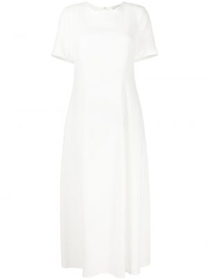 Βαμβακερή μίντι φόρεμα Loulou Studio λευκό