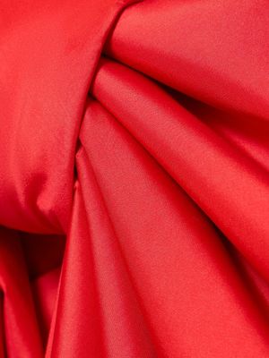 Čipkované mini šaty s mašľou Moschino červená