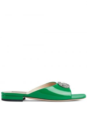 Sandale mit kristallen Gucci grün