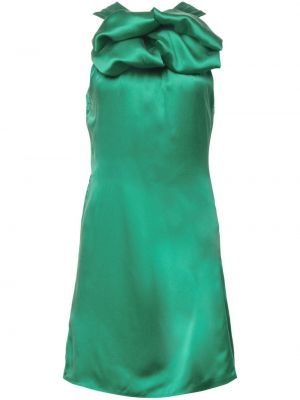 Jedwabna sukienka koktajlowa Equipment zielona