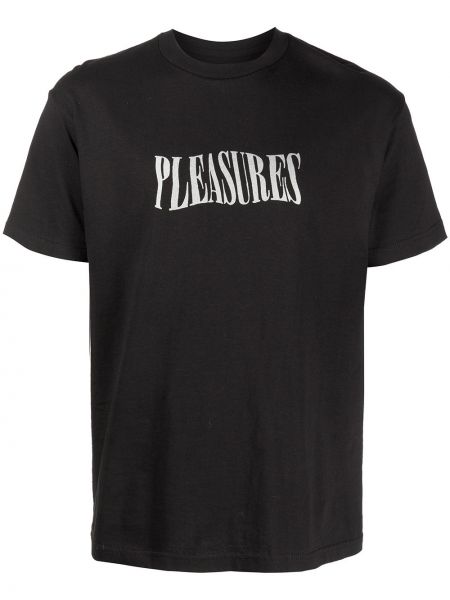 Camiseta con estampado Pleasures negro