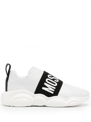 Sneakers med slip-on Moschino vit