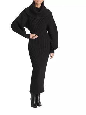Платье-свитер чанки A.w.a.k.e. Mode черное