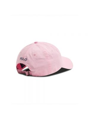 Gorra de algodón Ralph Lauren rosa