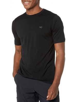 Черная шерстяная футболка из шерсти мериноса Arcteryx