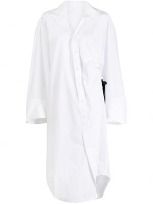 Asymetrické košilové šaty Marina Yee bílé