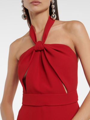 Μάξι φόρεμα ντραπέ Elie Saab κόκκινο
