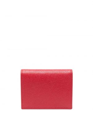 Haftowany portfel skórzany Thom Browne czerwony