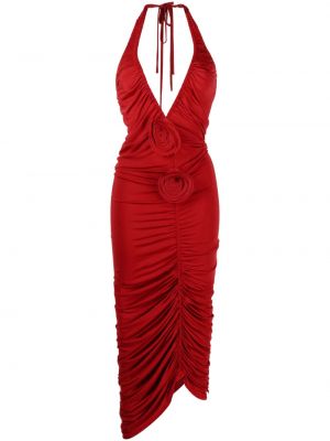 Φλοράλ κοκτέιλ φόρεμα Magda Butrym κόκκινο