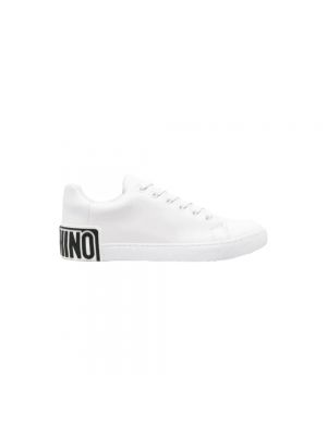 Sneakersy z nadrukiem Moschino białe