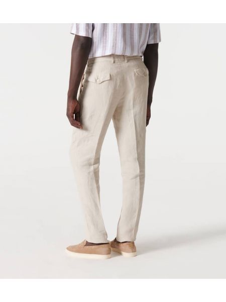 Pantaloni de in slim fit Brunello Cucinelli bej