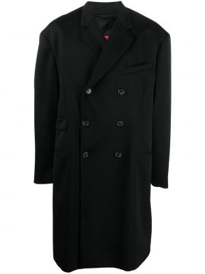 Czarny płaszcz oversize 424