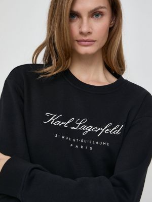 Bluza z nadrukiem Karl Lagerfeld czarna