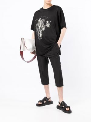 T-shirt à imprimé Yohji Yamamoto noir