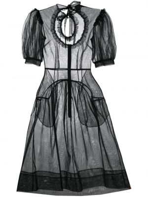 Caurspīdīgs kleita Simone Rocha melns
