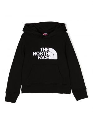 Hoodie med broderi för tjejer The North Face Kids svart