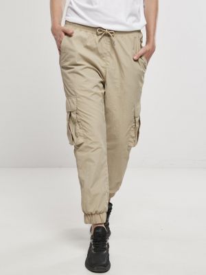 Nylonowe spodnie cargo z wysoką talią Urban Classics