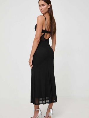 Dlouhé šaty Bardot černé
