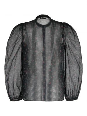 Transparenter geblümt bluse mit print Stella Nova schwarz