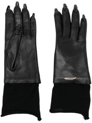 Czarne rękawiczki skórzane Undercover