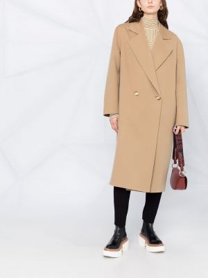 Oversize woll mantel Stella Mccartney braun