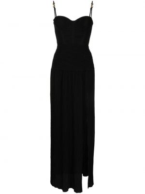 Černé plisované koktejlové šaty Manning Cartell