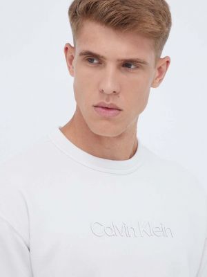Bluza z nadrukiem Calvin Klein Performance szara