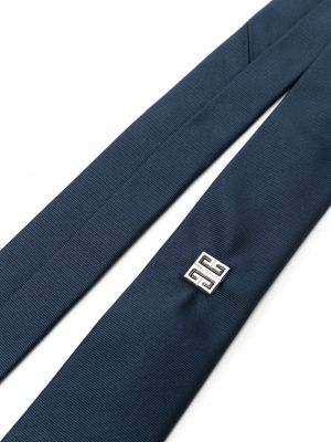 Slim fit hedvábná kravata Givenchy modrá