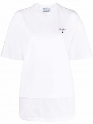 Camiseta con estampado manga corta Prada blanco