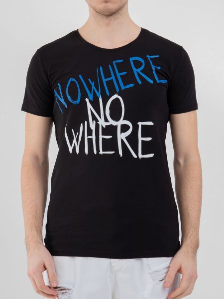 Чорна бавовняна футболка Antony Morato