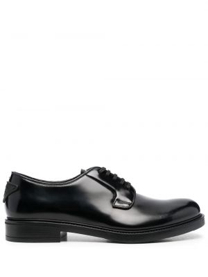 Обувки в стил дерби с връзки с дантела Prada черно