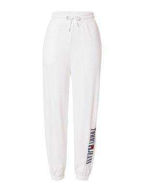 Αθλητικό παντελόνι Tommy Jeans λευκό