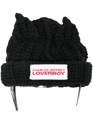 Плетена шапка Charles Jeffrey Loverboy черно