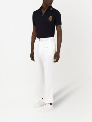 Pantalones rectos asimétricos Dolce & Gabbana blanco