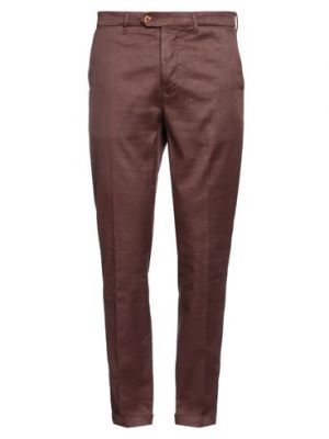 Pantalon en lin en coton Tela Genova marron