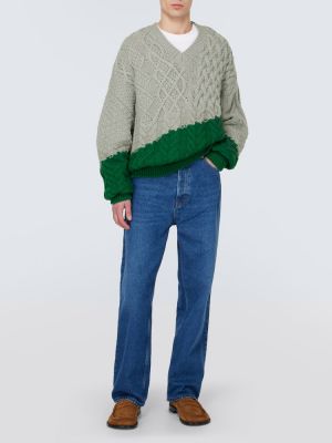 Jersey de lana de tela jersey con trenzado Loewe