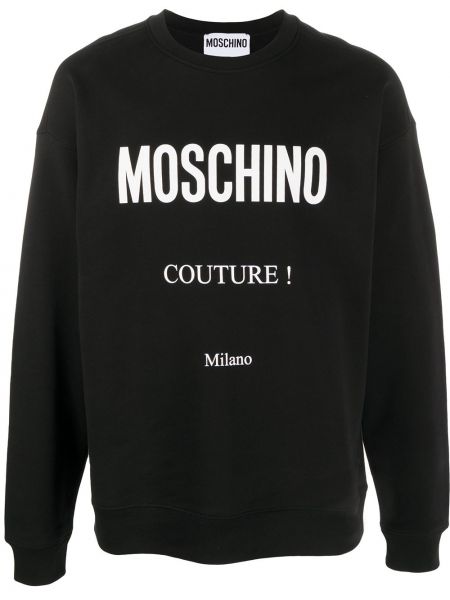 Rund hals trykt sweatshirt Moschino svart