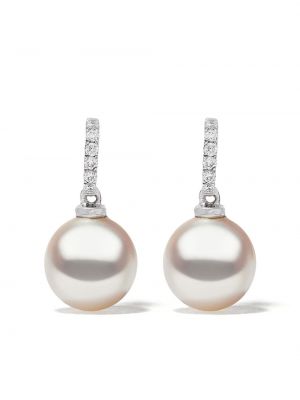 Boucles d'oreilles avec perles à boucle Yoko London blanc