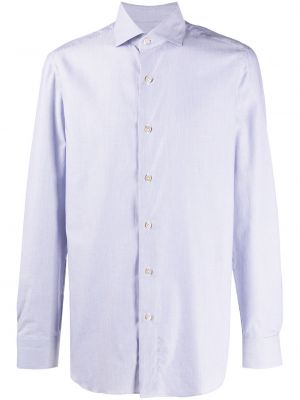Camisa con botones manga larga Boglioli azul