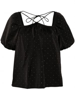 Блуза с кристали Munthe черно
